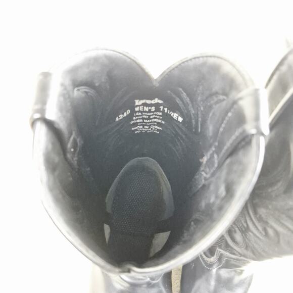 Laredo Cowboy Boots 4240 Men's Size 11.5 EW Wide Black Western-style Pre-owned - Picture 11 of 12